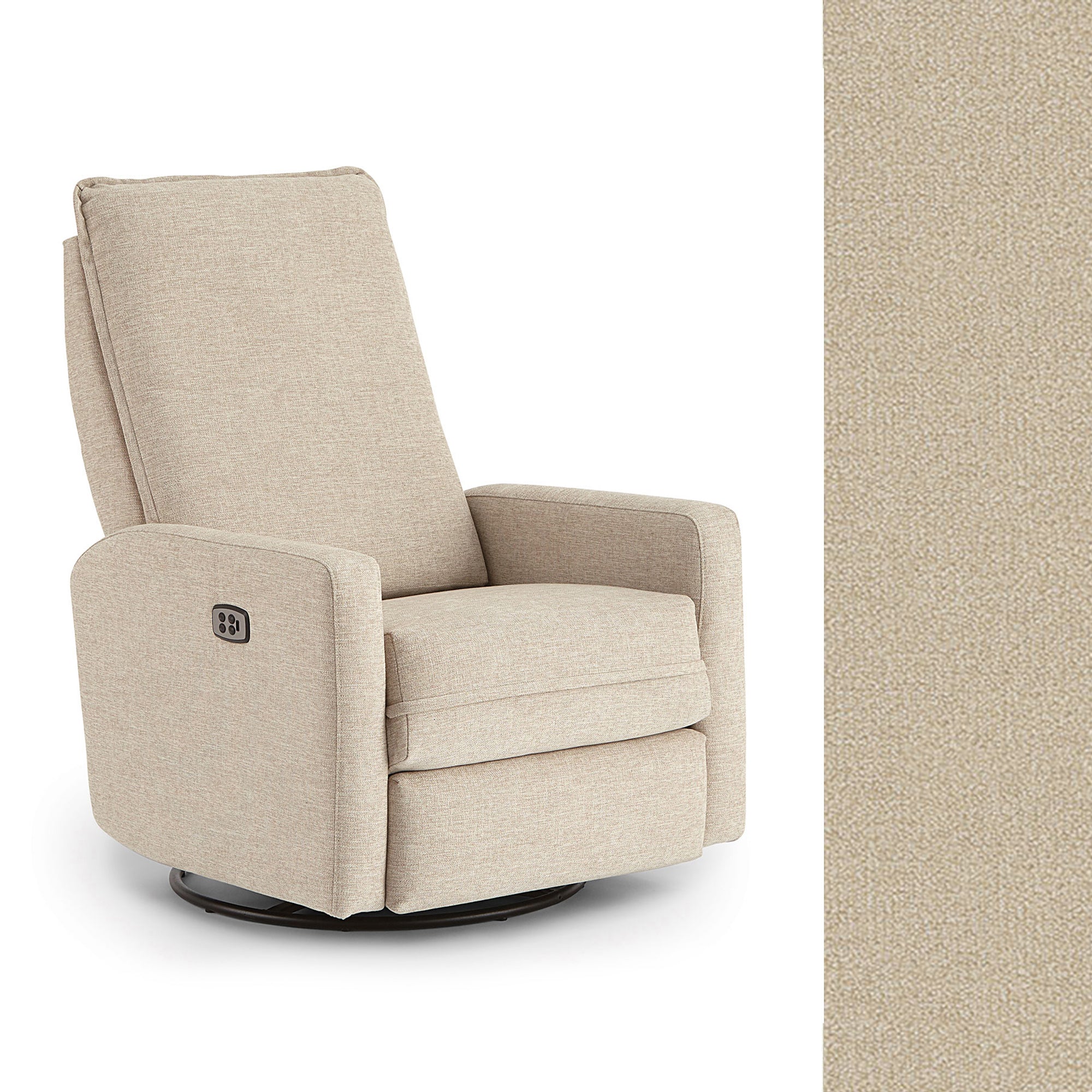 Storytime by Best Chairs Calli Power Tilt Headrest Swivel glider Recliner- Bambi Baby