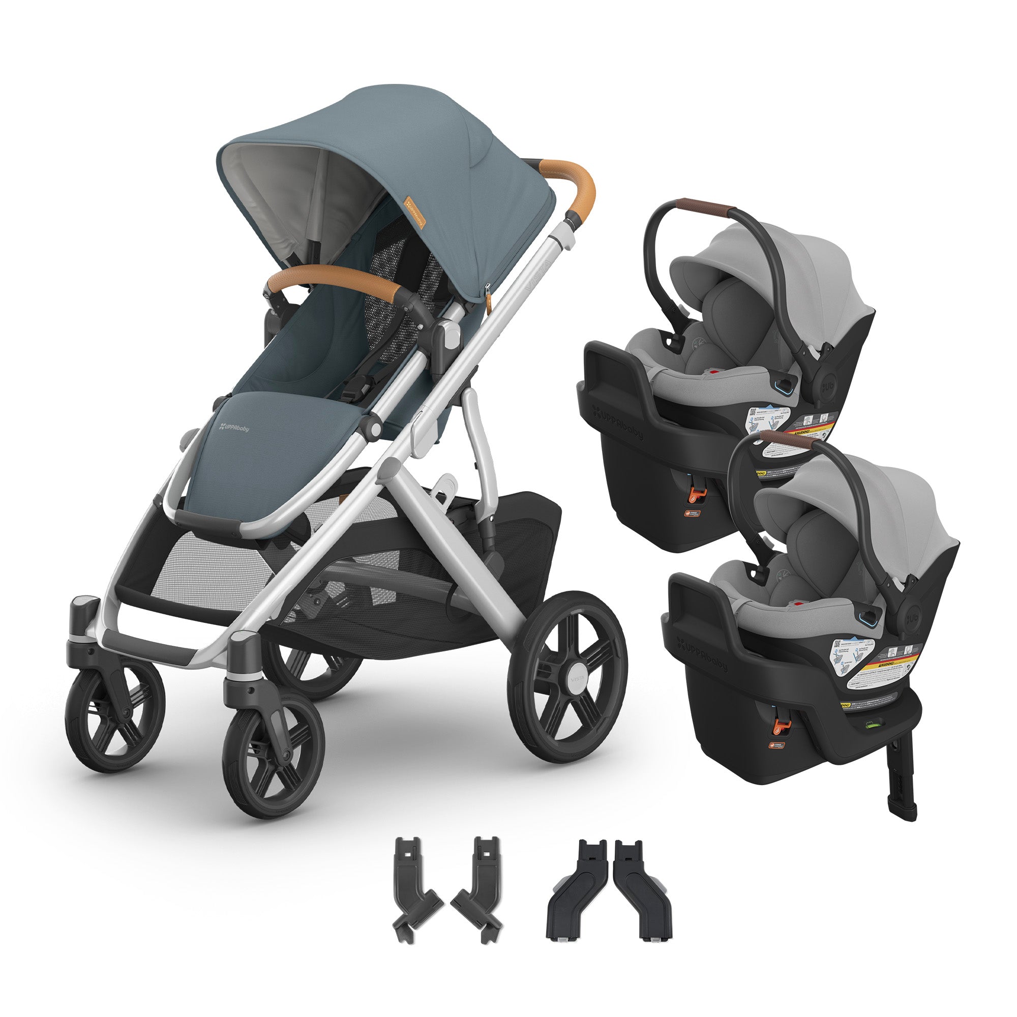 UPPAbaby Vista V3 + Aria Twin Travel System- Bambi Baby