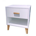 Pali Caravaggio Nightstand - White/Walnut
