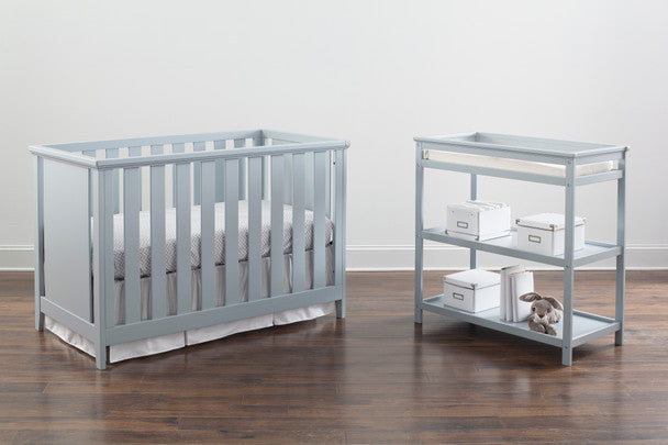 Imagio Baby Casey Crib and Changing Table in Grey- Bambi Baby