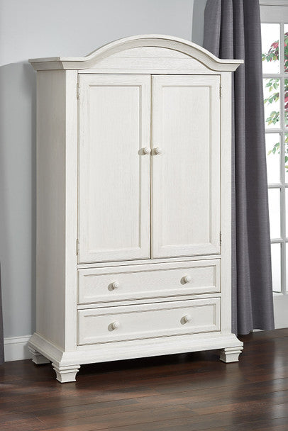 Oxford Cottage Cove Collection Armoire in Vintage White- Bambi Baby