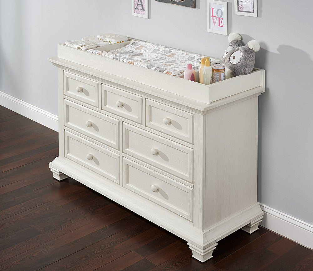 Oxford Baby Cottage Cove Collection Changing Topper in Vintage White- Bambi Baby
