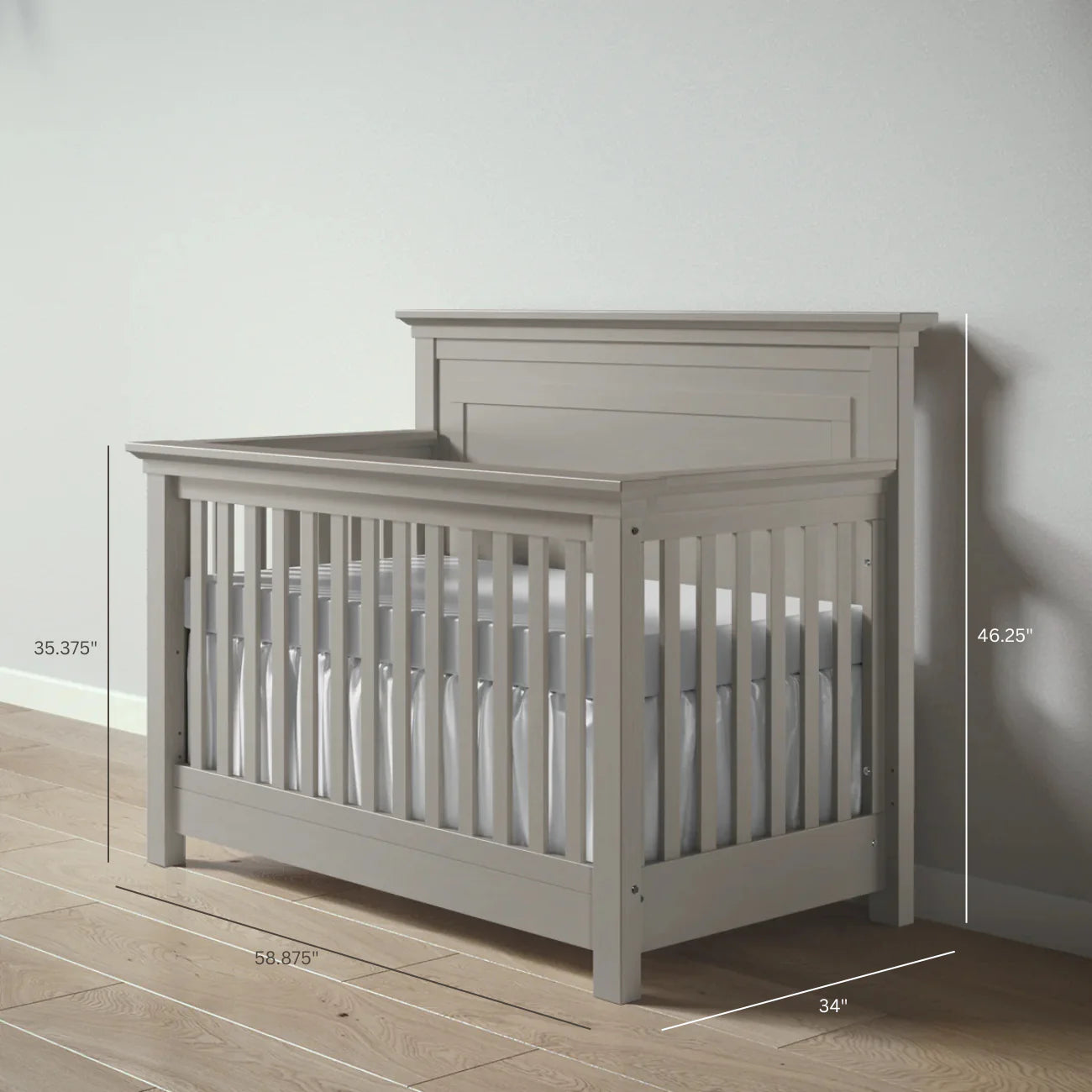 Romina Karisma Convertible crib w/ Solid Panel- Bambi Baby