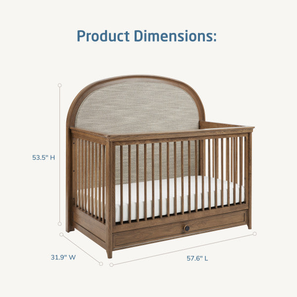 Maxi Cosi Quiet Luxury Headboard Crib - Dolce Oak Stain- Bambi Baby