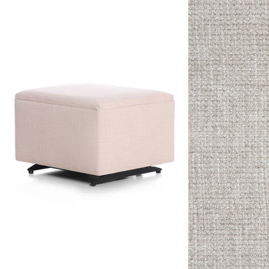 Oilo Ottoman no Skirt in Chenille Fog- Bambi Baby