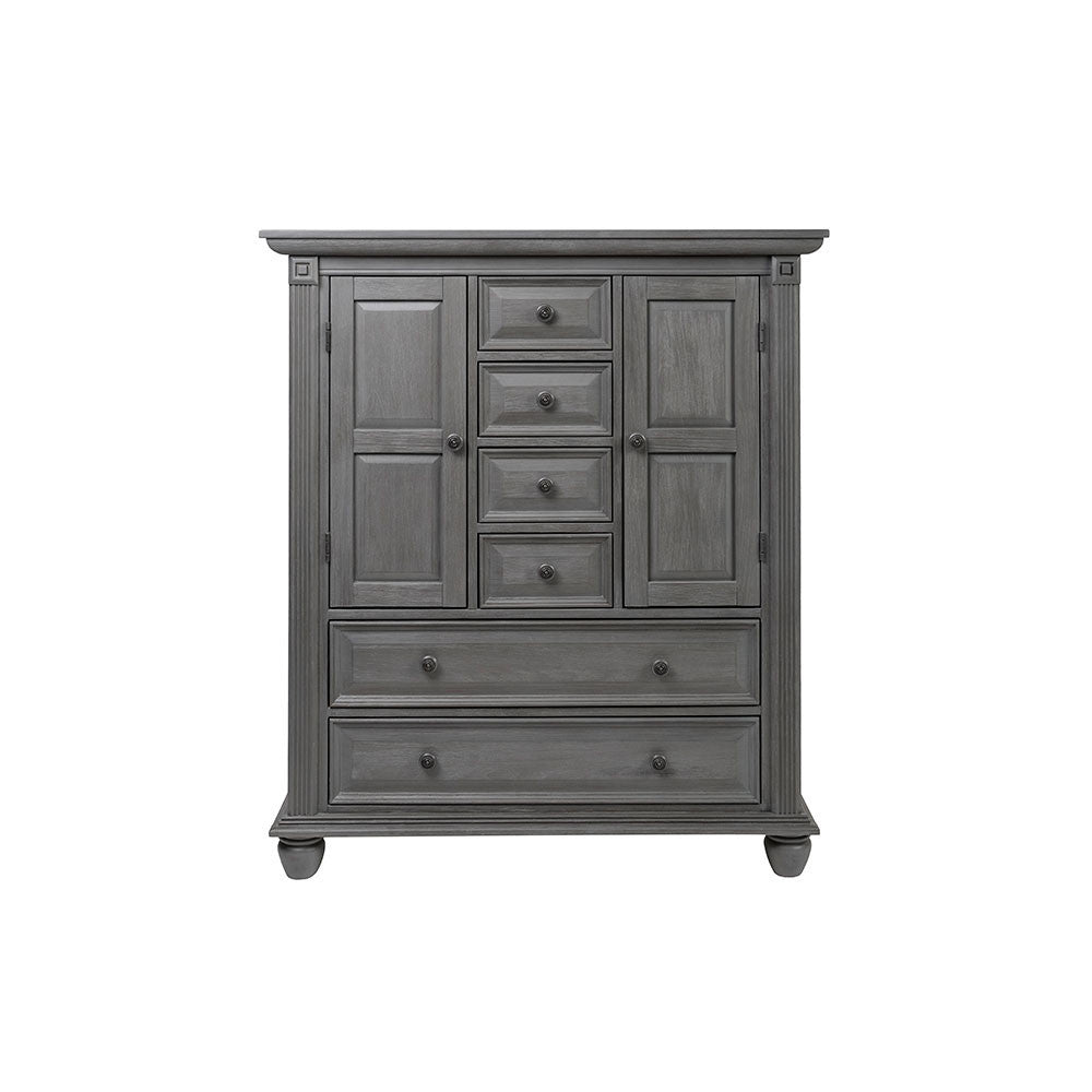 Oxford London Lane 2 Piece Nursery Set - Crib & Chifferobe in Arctic Gray- Bambi Baby