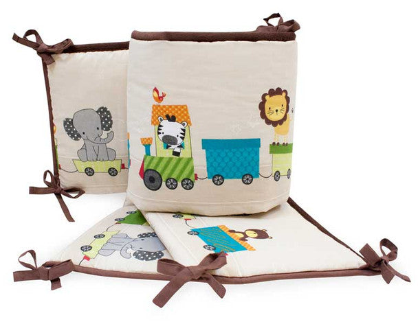 Protetor de berço da coleção Choo Choo da Bedtime Originals- Bambi Baby