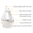 Crane Baby 4-in-1 Top Fill Humidifier with Sound Machine & Night Light - Bambi Baby