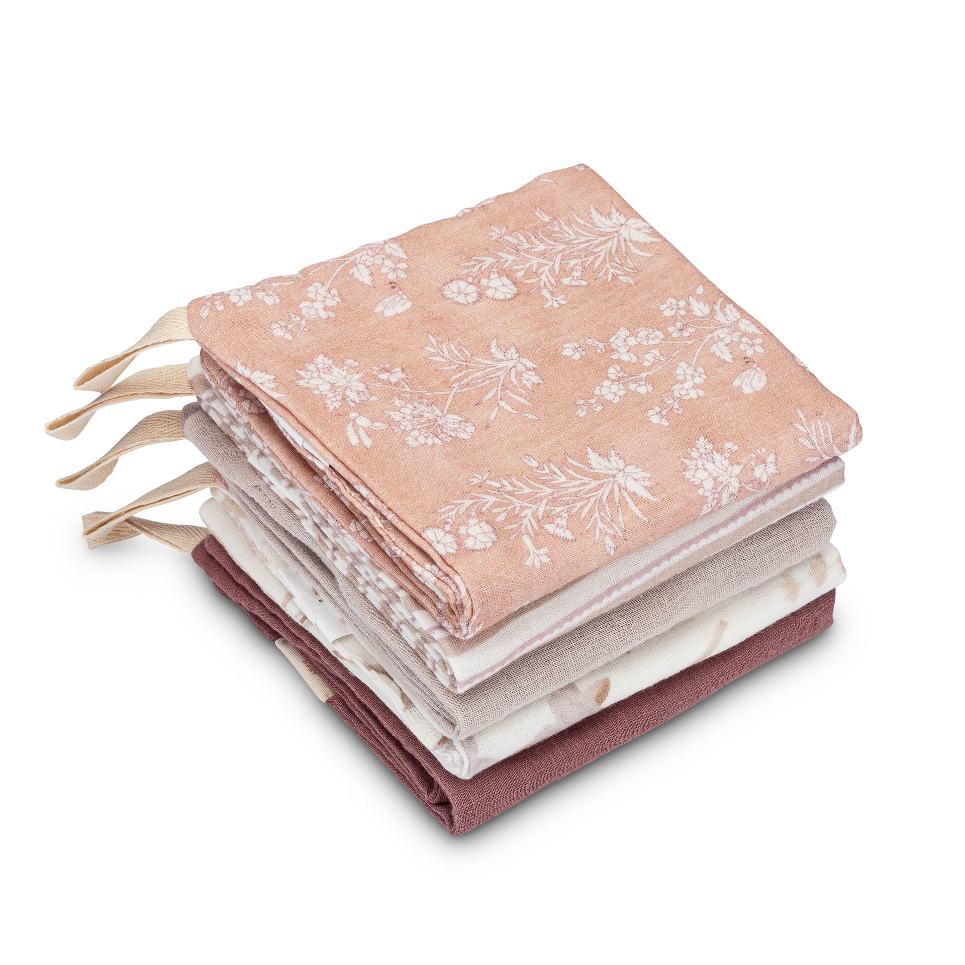 Crane Baby Violet 5-Piece Cotton Baby Washcloth Set- Bambi Baby
