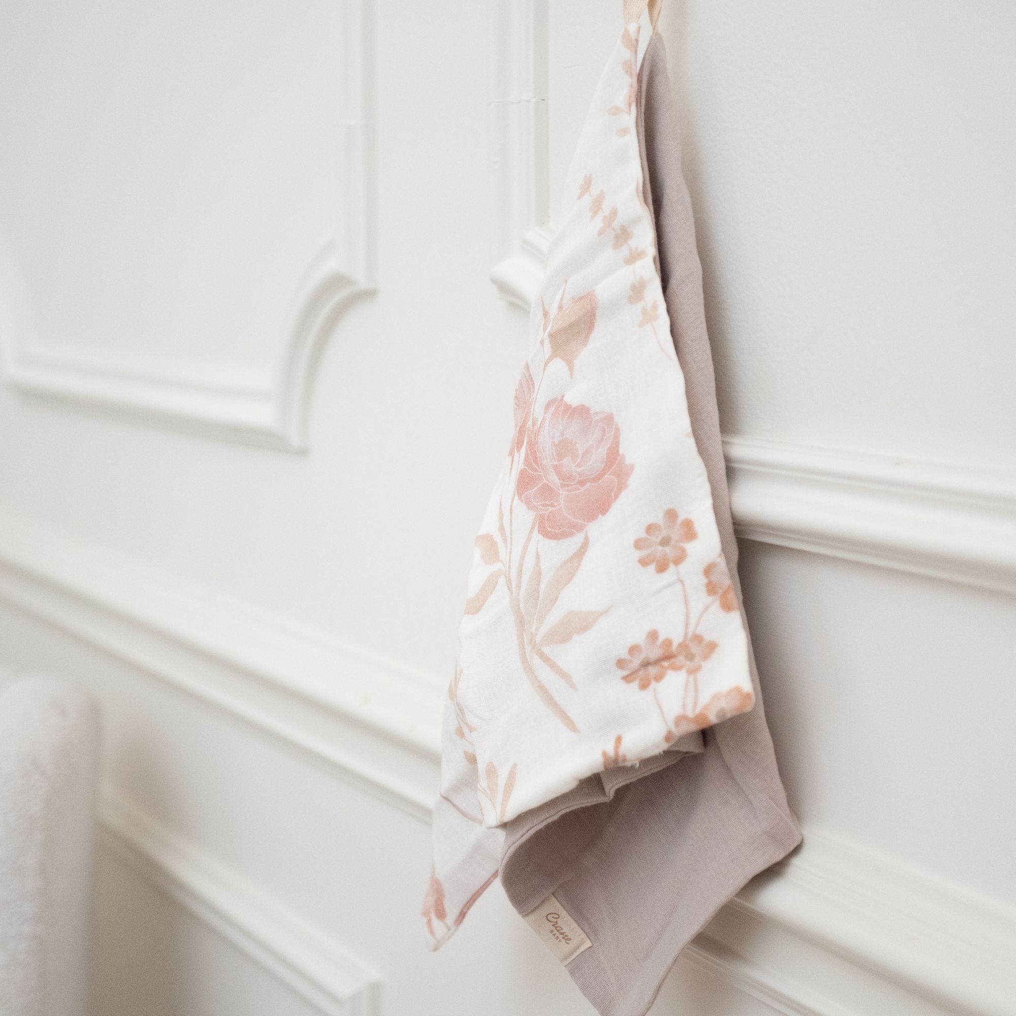 Crane Baby Violet 5-Piece Cotton Baby Washcloth Set- Bambi Baby
