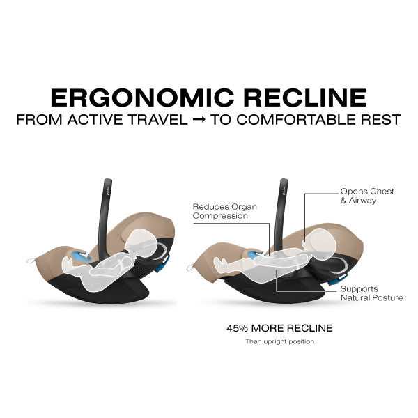 cybex cloud z aircraft approved Cloud G Pro Comfort Extend Infant Car Seat by Cybex Almond Beige