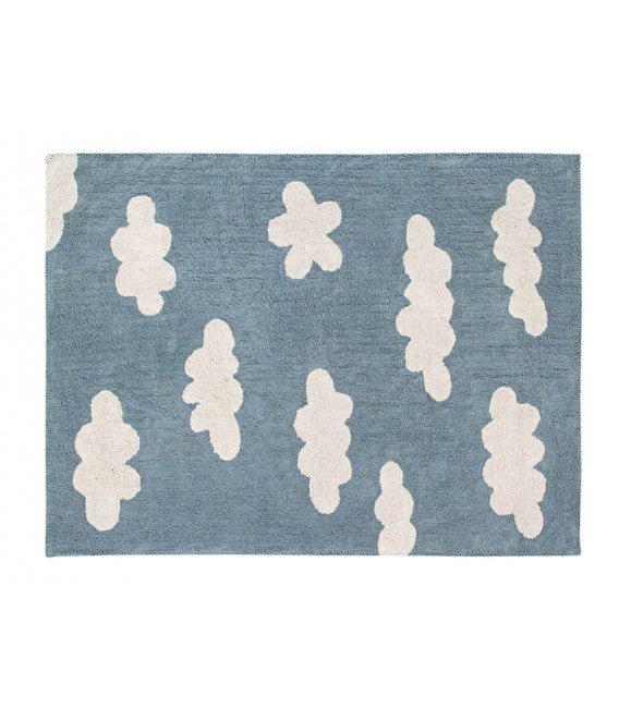 Lorena Canals Clouds Rug in Vintage Blue- Bambi Baby