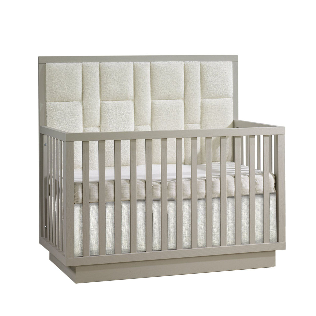 Natart Como Crib-To-Double With Upholstered Panel Boucle Beige in Dove- Bambi Baby