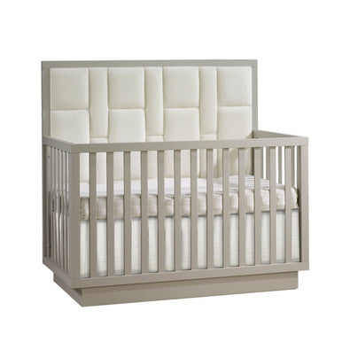 Natart Como Crib-To-Double With Upholstered Panel Boucle Beige in Dove- Bambi Baby