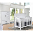 Conjunto de cuna de 2 piezas Fawn Baby Yosemite: cuna con superficie plana y mueble bajo en blanco vintage - Bambi Baby