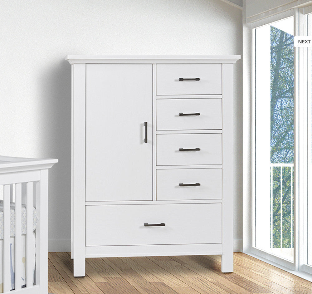 Fawn Baby Yosemite Door Chest Chifferobe in Vintage White- Bambi Baby