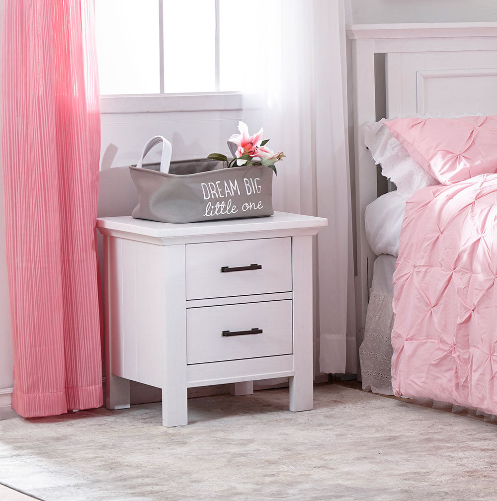 Fawn Baby Yosemite Nightstand in Vintage White- Bambi Baby