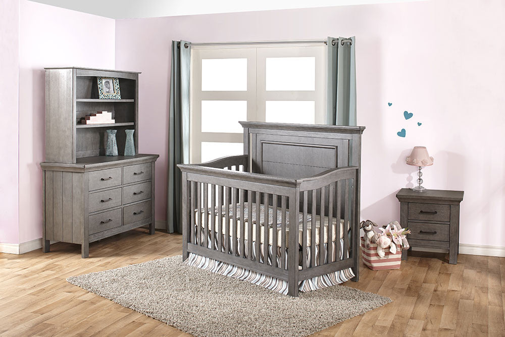 Pali Como Flat Top Crib in Distressed Granite- Bambi Baby
