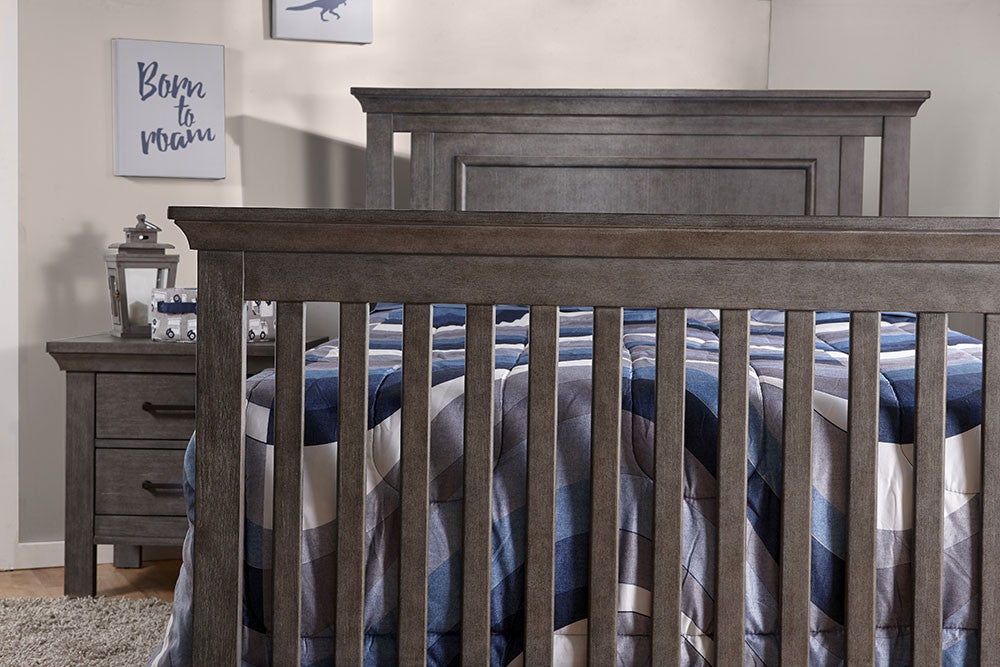 Pali Como Flat Top Crib in Distressed Granite- Bambi Baby