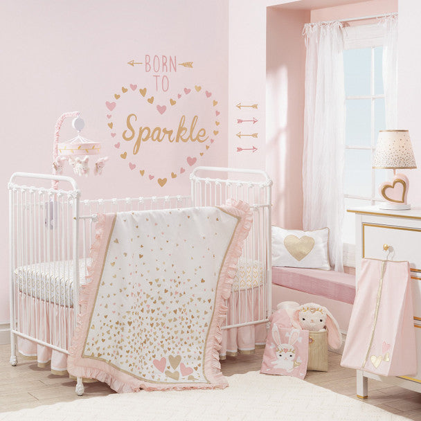 Lambs & Ivy Confetti Collection 4-Piece Bedding Set- Bambi Baby