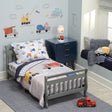 Bedtime Originals Construction Zone 4-Piece  Gray/Navy/White Toddler Bedding Set - Bambi Baby