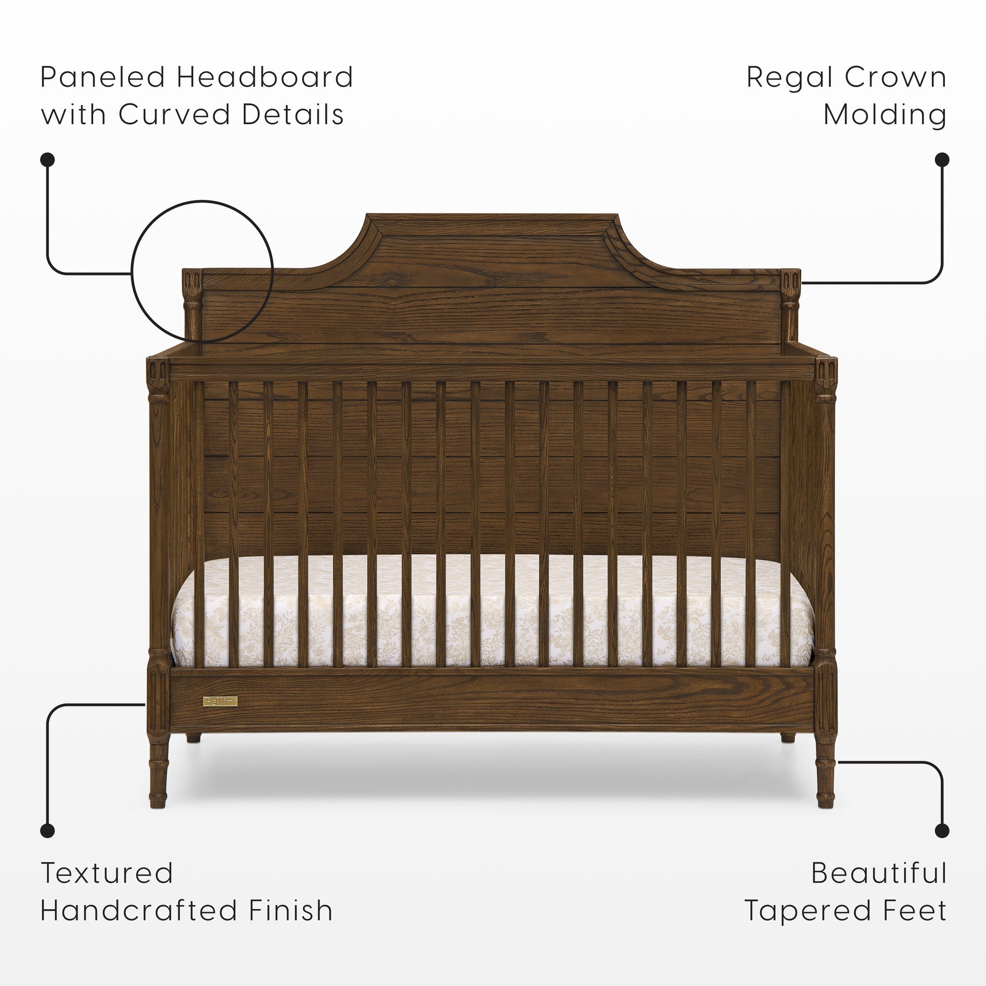 Bellini Lucca 6-in-1 Convertible Crib- Bambi Baby