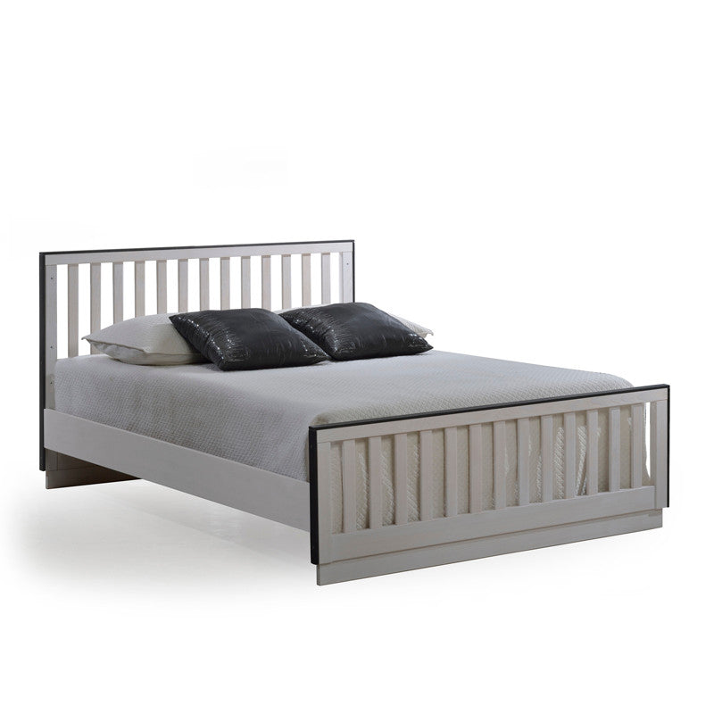 Natart Sevilla Double Bed 54" w/ Low Profile Footboard and Rails in White Chalet- Bambi Baby