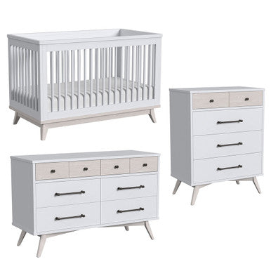 Westwood Rowan 3 Piece Nursery Set in Ash Linen - Cottage Crib, 4 dr, and 6 dr- Bambi Baby