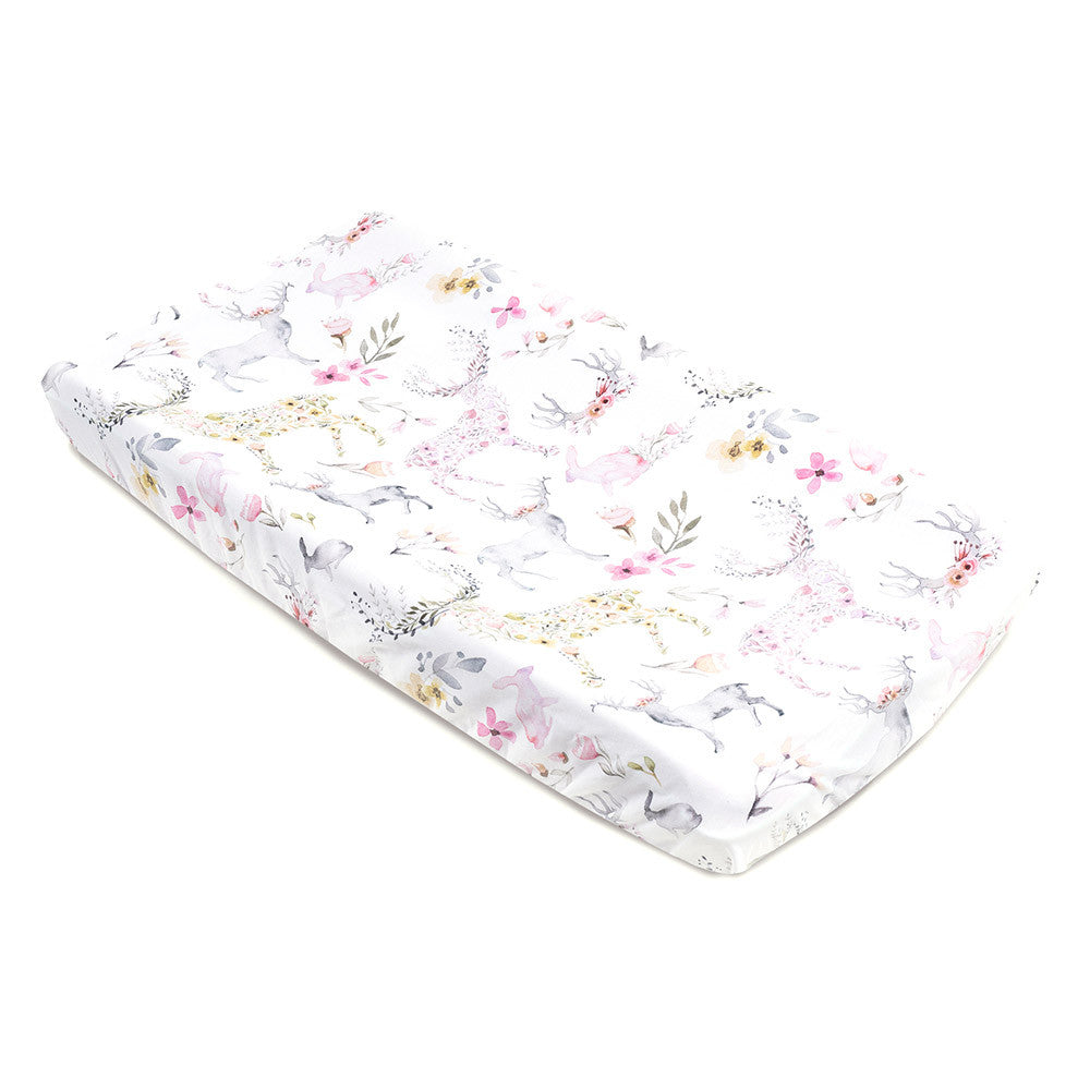 Oilo Fawn Jersey Changing Pad Cover- Bambi Baby