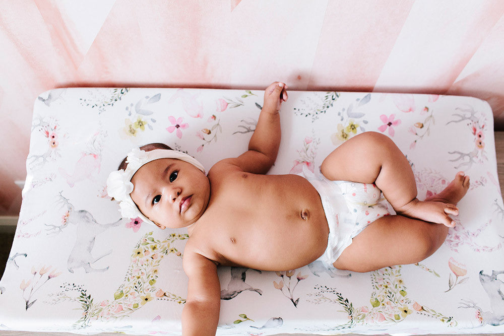 Oilo Fawn Jersey Changing Pad Cover- Bambi Baby