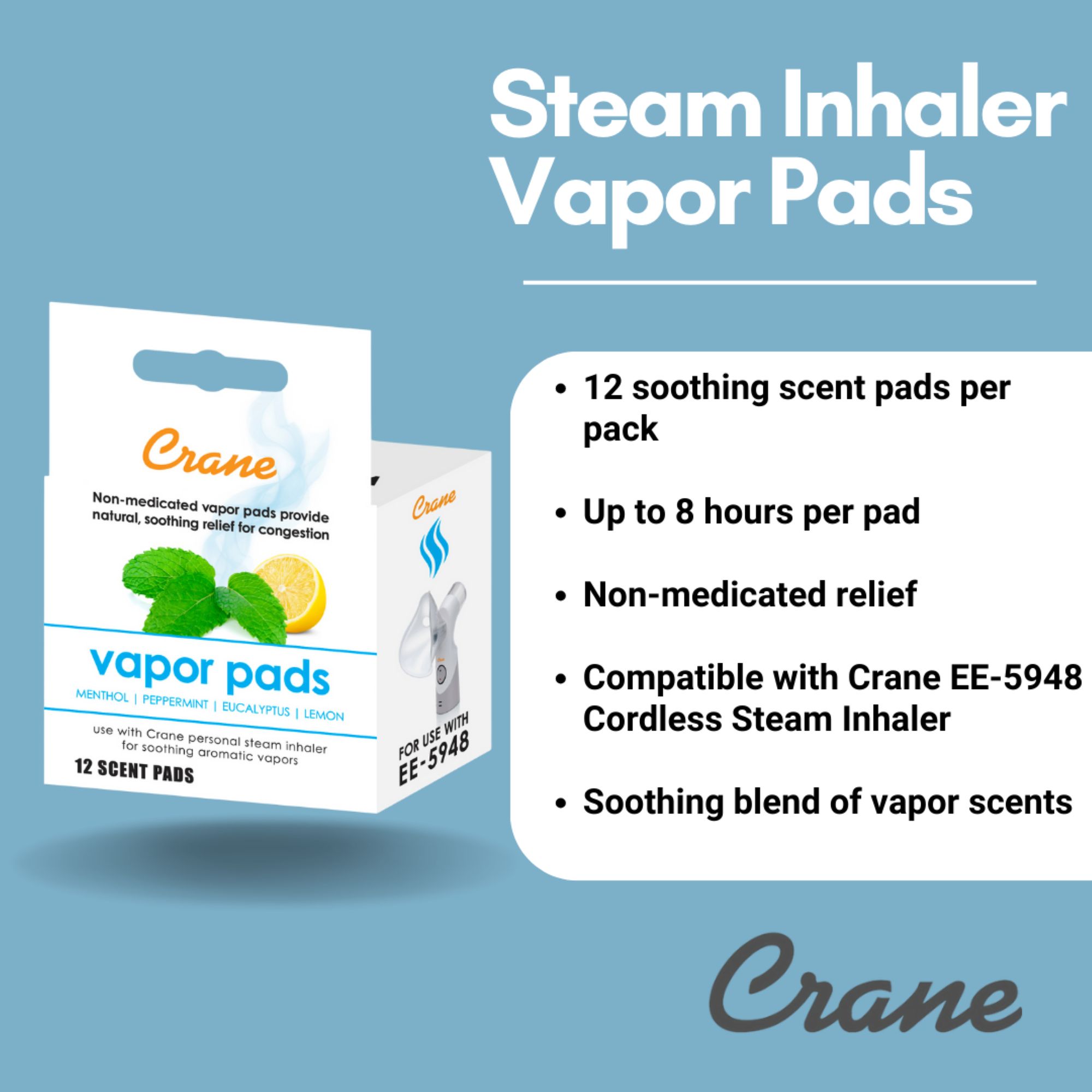 Crane Baby Vapor Pads for EE-5948 Inhaler- Bambi Baby