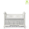 White Hardwood Romina Cleopatra Classic Convertible Crib - Front View | Bambi Baby
