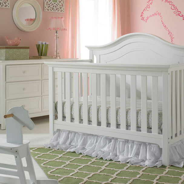 Ti Amo Catania 2 Piece Nursery Set Crib and Double Dresser in Snow White- Bambi Baby