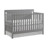 Dove Gray Wood Oxford Baby Lazio 4-in-1 Convertible Crib - Side View | Bambi Baby