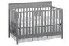 Dove Gray Wood Oxford Baby Logan 4-in-1 Convertible Crib - Front View | Bambi Baby