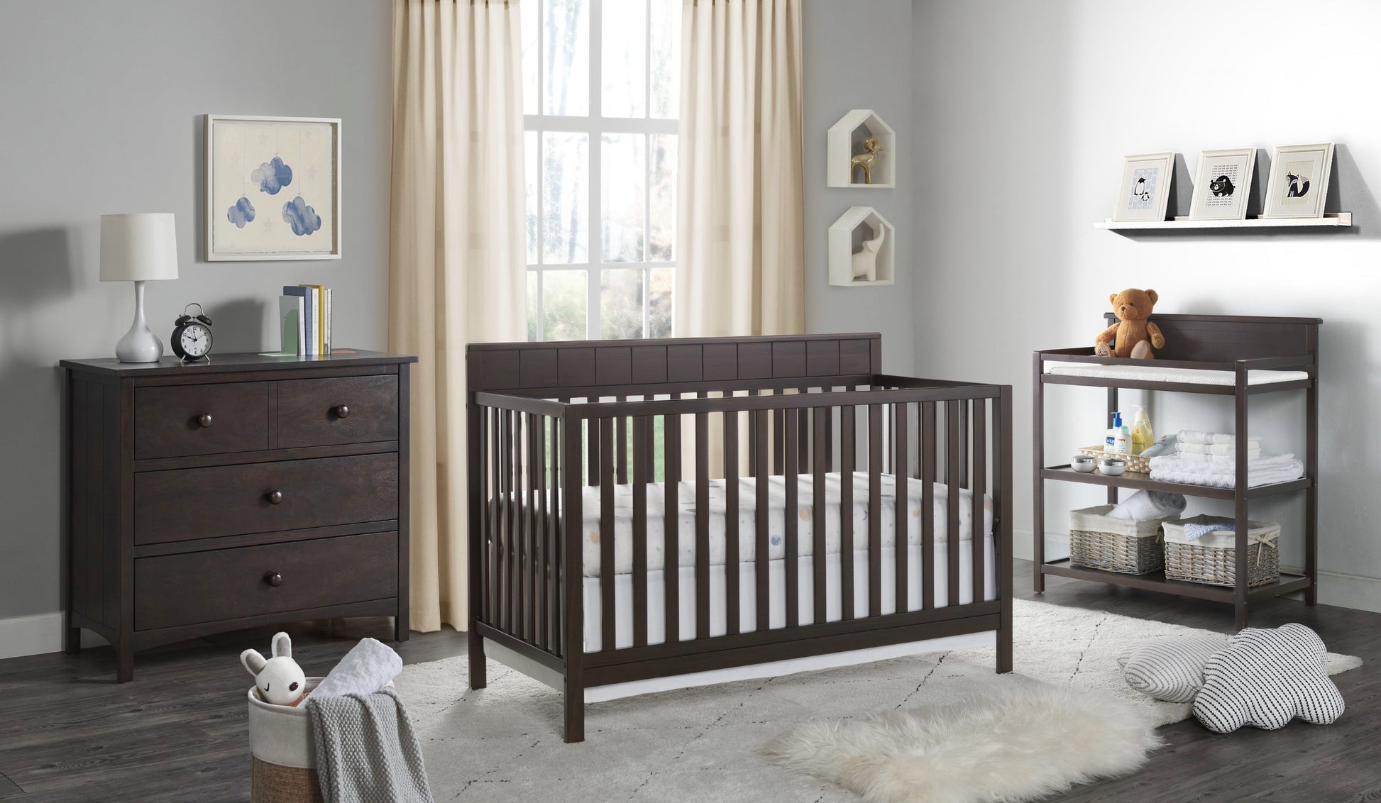 Oxford Baby Logan 4-in-1 Convertible Crib- Bambi Baby