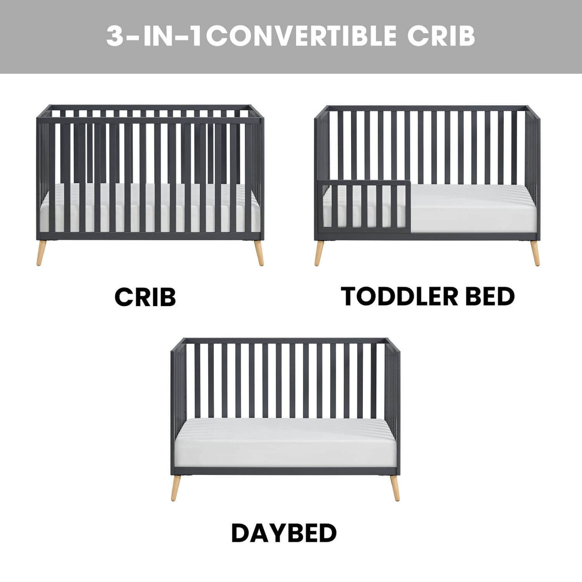 Oxford Baby Cozy Nest 3 In 1 Island Crib- Bambi Baby