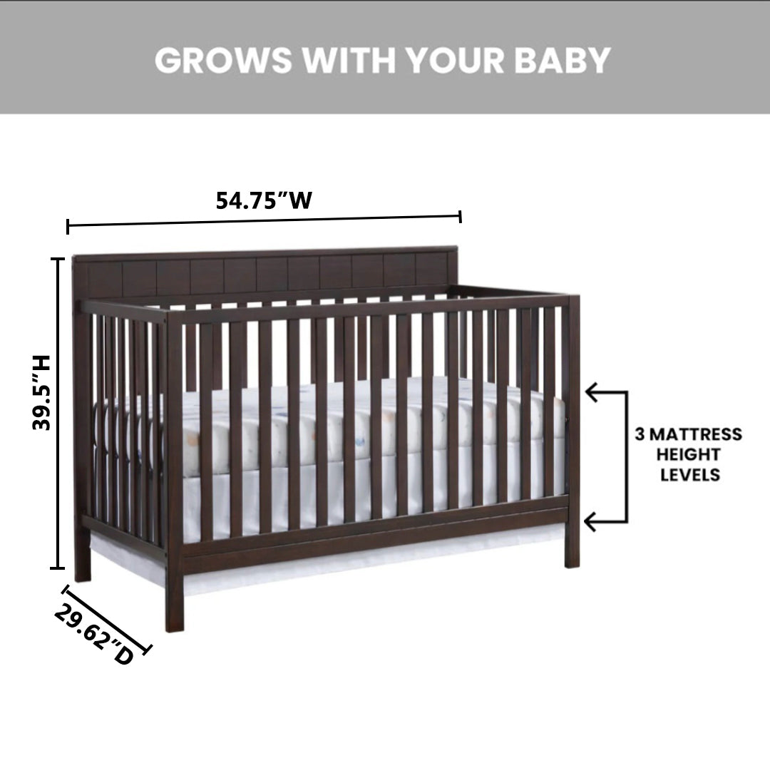 Oxford Baby Logan 4-in-1 Convertible Crib- Bambi Baby