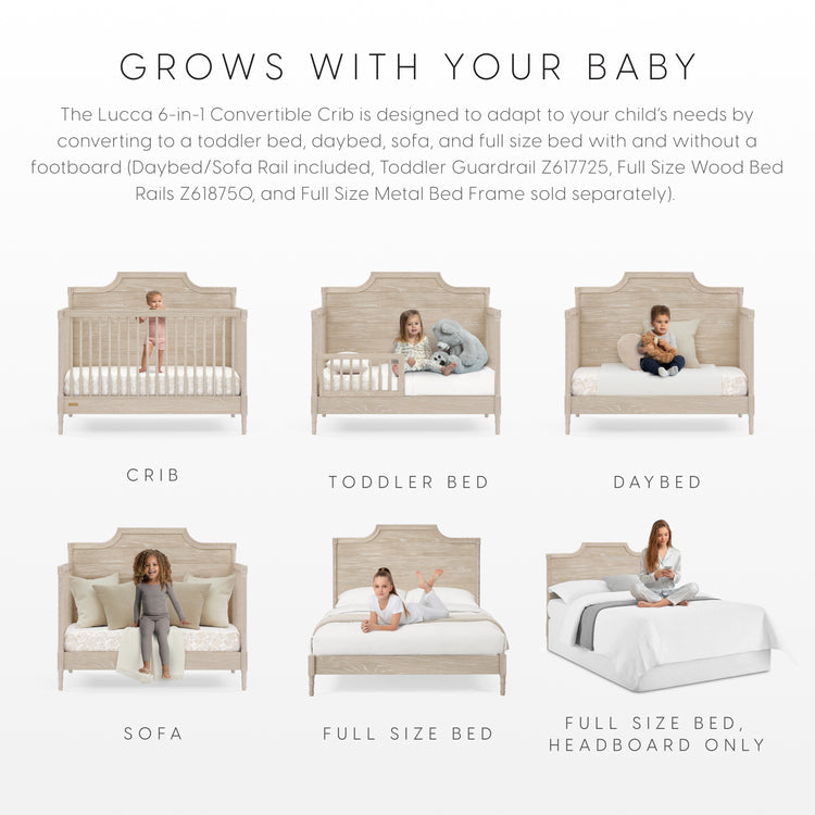 Bellini Lucca 6-in-1 Convertible Crib- Bambi Baby