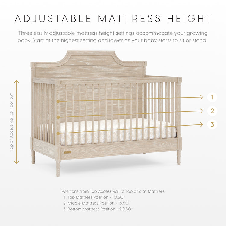 Bellini Lucca 6-in-1 Convertible Crib- Bambi Baby