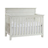 Rustic White Wood Convertible Crib - Front Angle View | Bambi Baby
