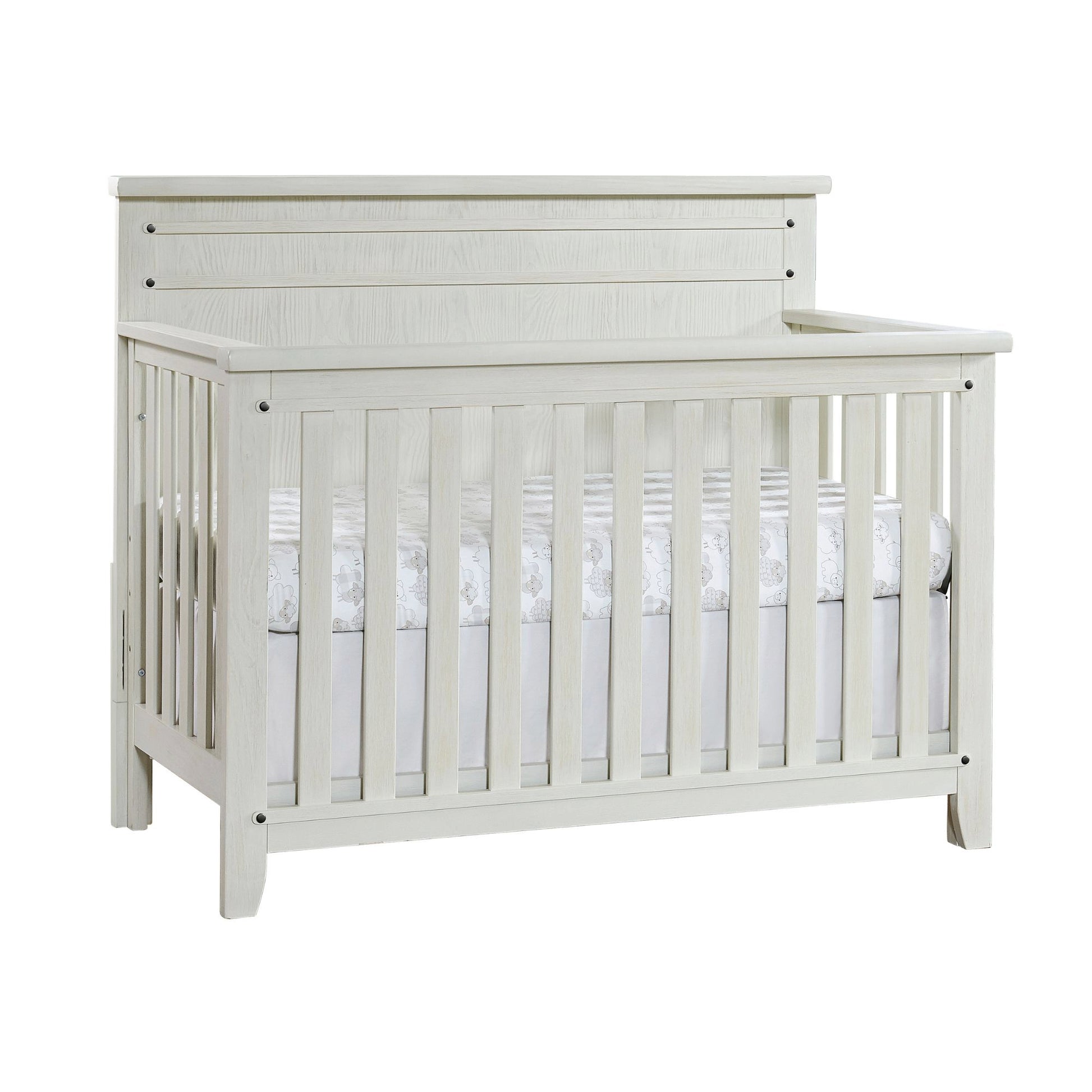 Soho Baby Ellison 4 In 1 Convertible Crib - Rustic White- Bambi Baby