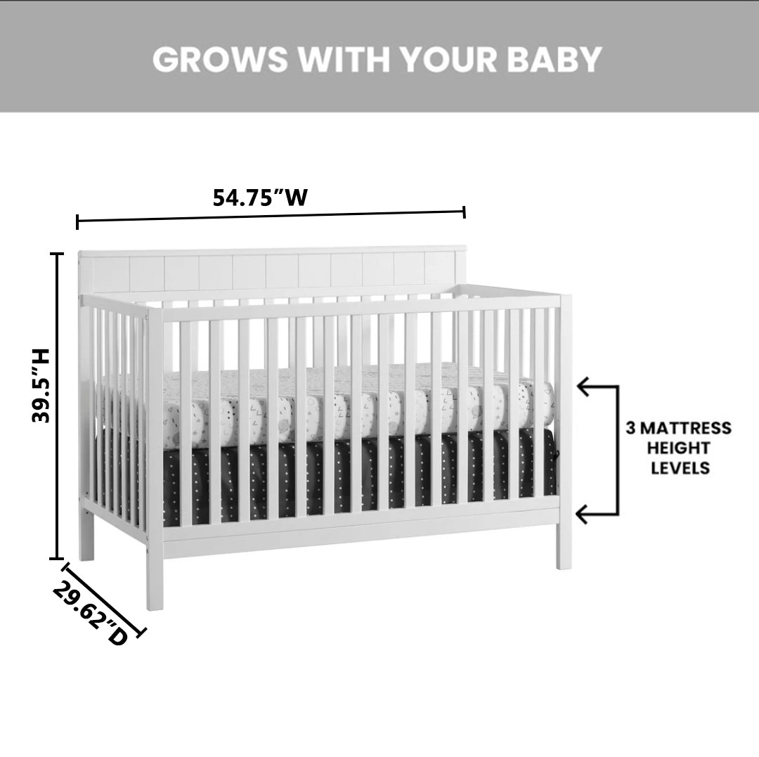 Oxford Baby Logan 4-in-1 Convertible Crib- Bambi Baby