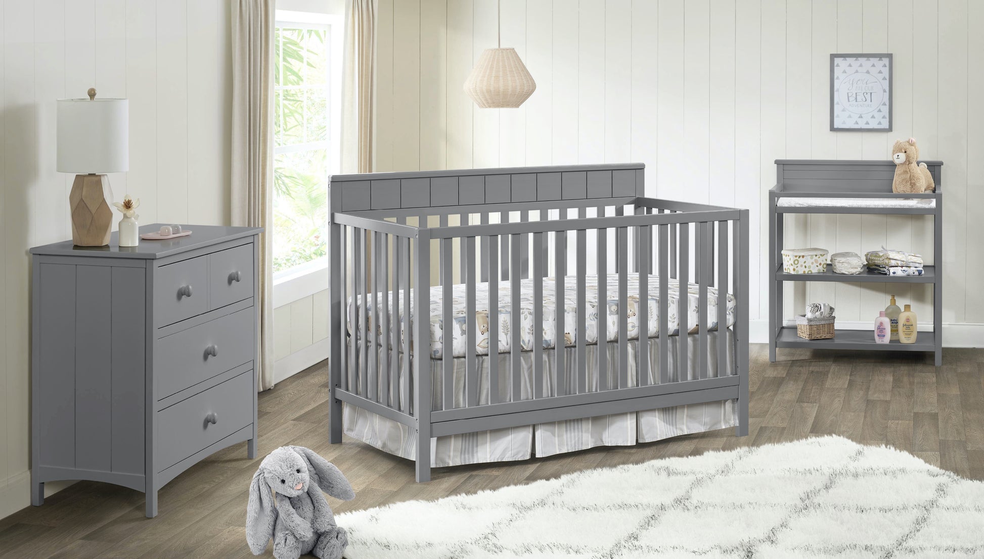 Oxford Baby Logan 4-in-1 Convertible Crib- Bambi Baby