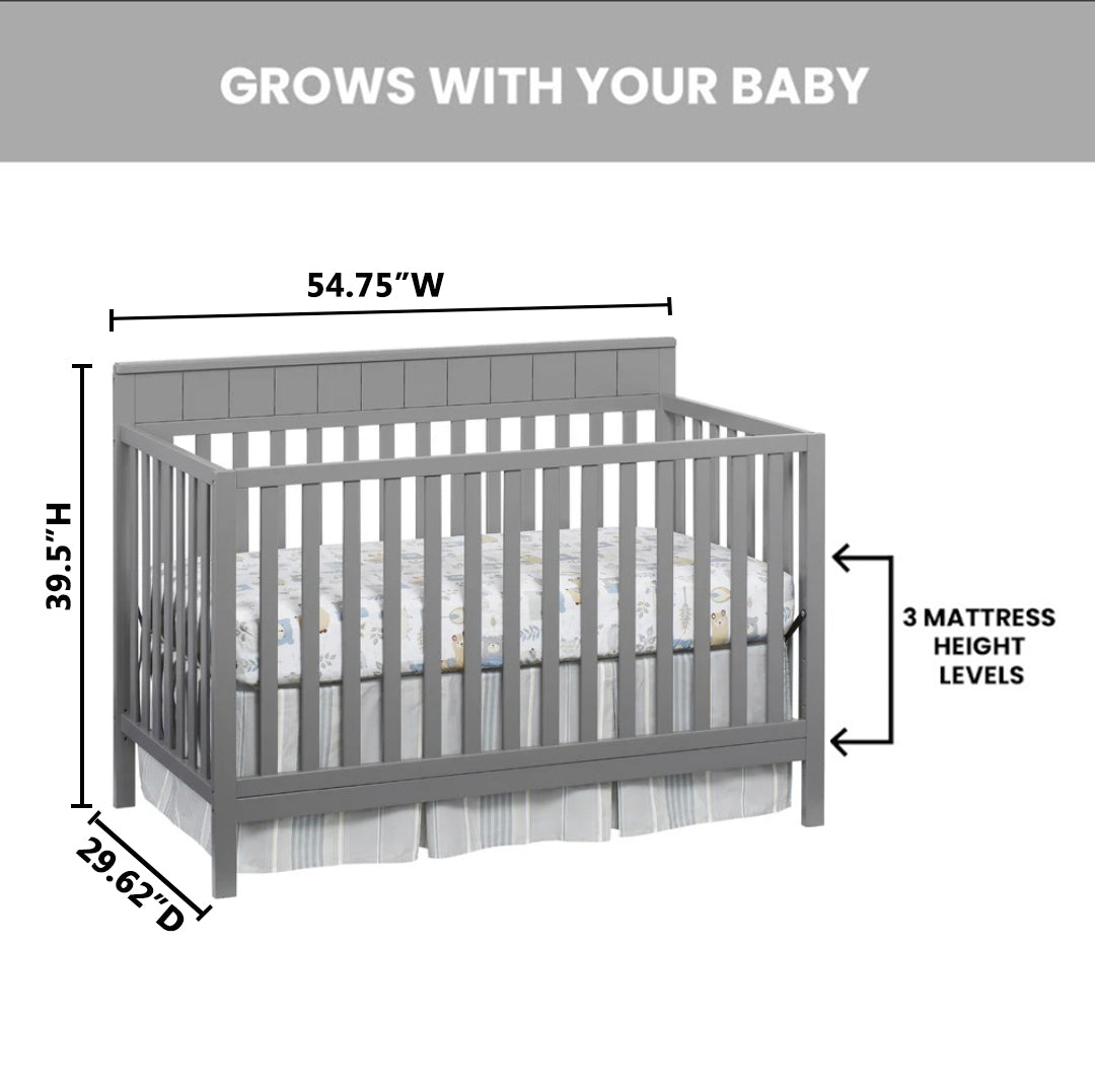 Oxford Baby Logan 4-in-1 Convertible Crib- Bambi Baby