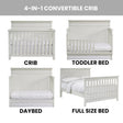 Soho Baby Ellison 4 In 1 Convertible Crib - Rustic White - Bambi Baby