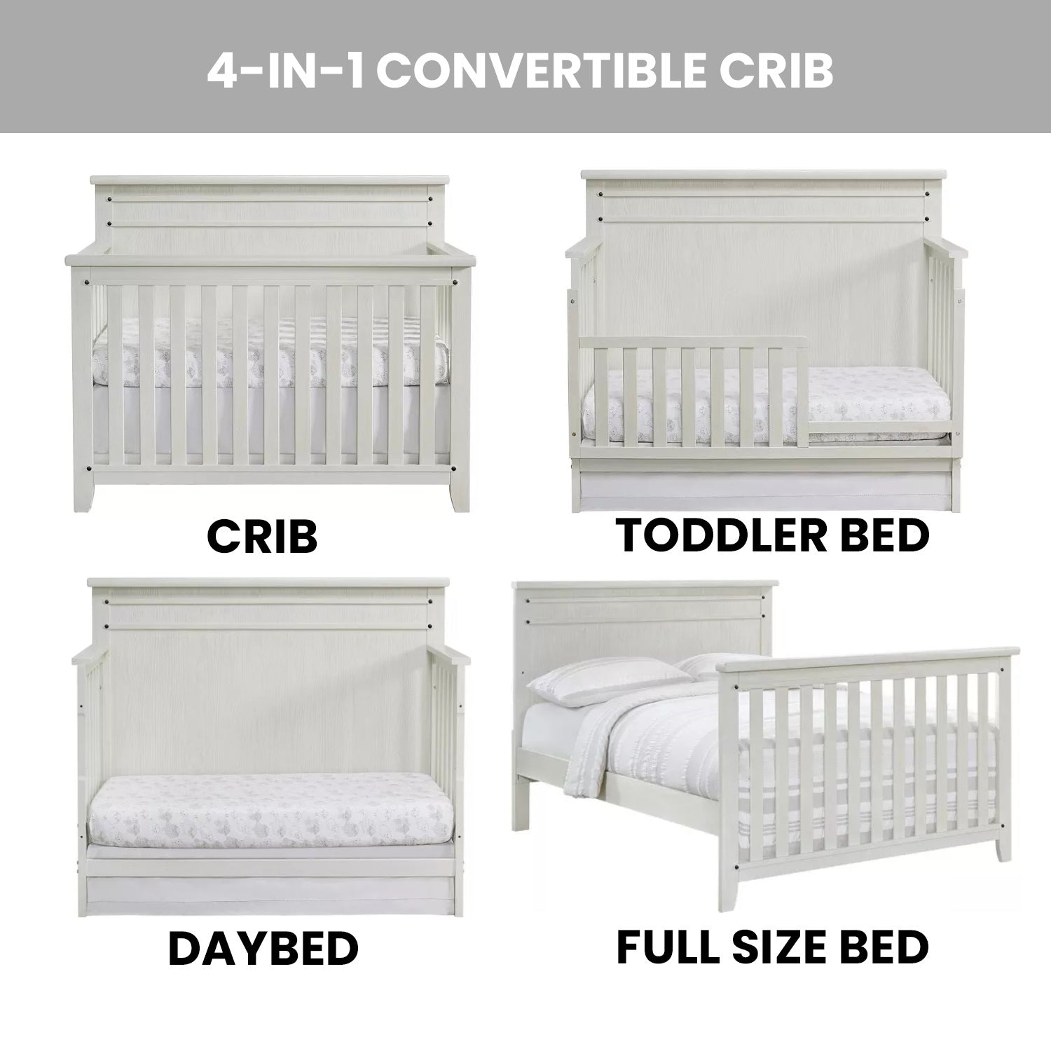 summer infant symphony crib Ellison 4 In 1 Convertible Crib Soho Baby Color: Rustic White