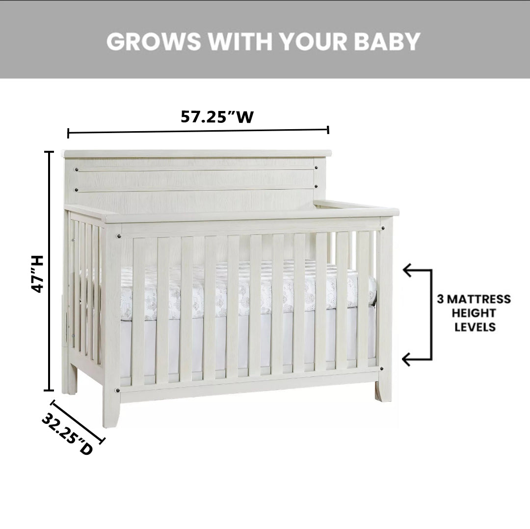 Ellison 4 In 1 Convertible Crib Soho Baby Color: Rustic White