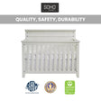 Soho Baby Ellison 4 In 1 Convertible Crib - Rustic White - Bambi Baby