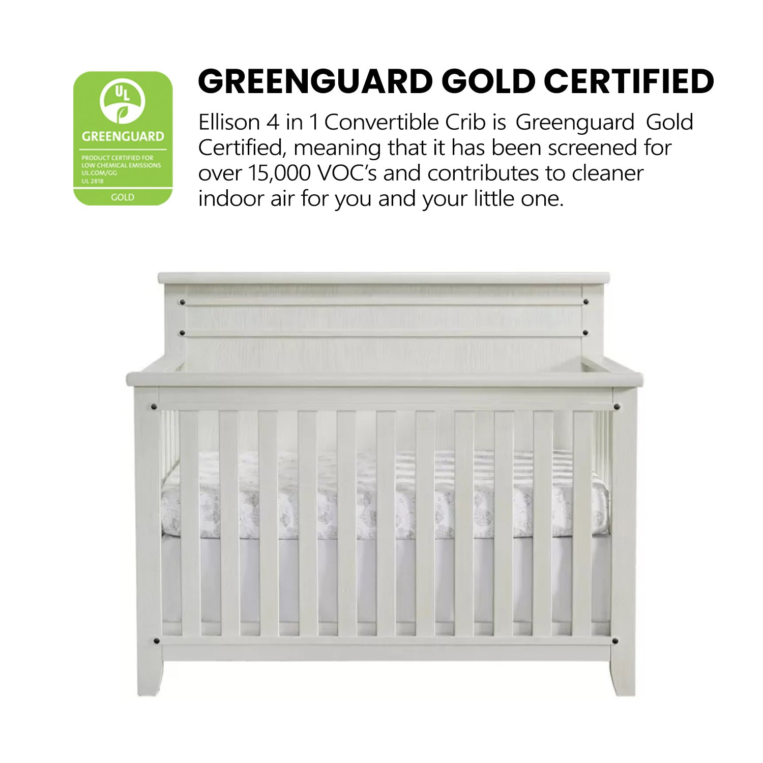 summer infant manchester 4 in 1 lifetime convertible crib Ellison 4 In 1 Convertible Crib Soho Baby Color: Rustic White